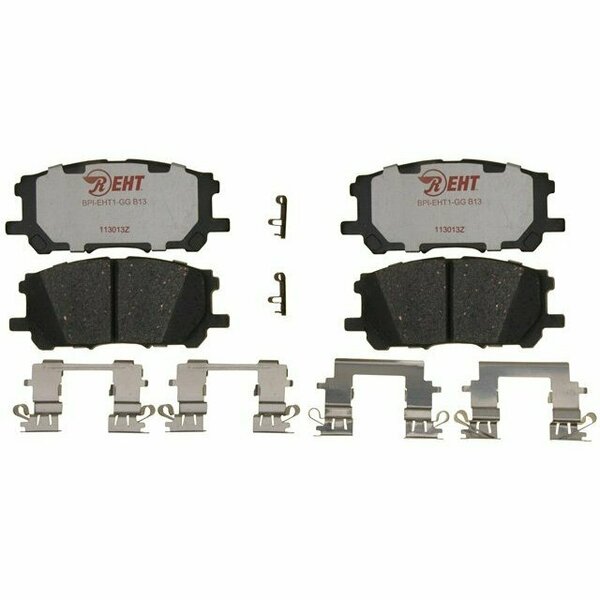 R/M Brakes BRAKE PADS OEM OE Replacement Hybrid Technology Includes Mounting Hardware EHT1005H